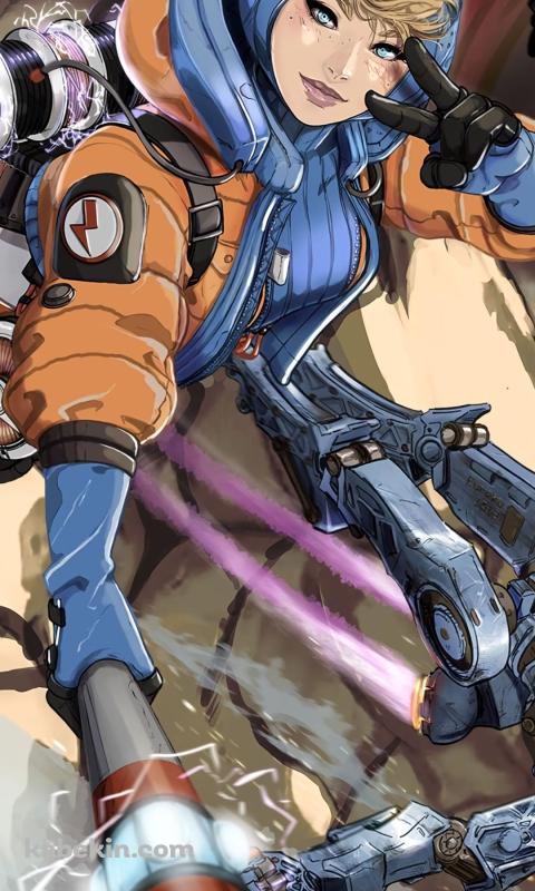 ピースするワットソン / APEX LEGENDSのAndroidの壁紙(480px x 800px) スマホ用