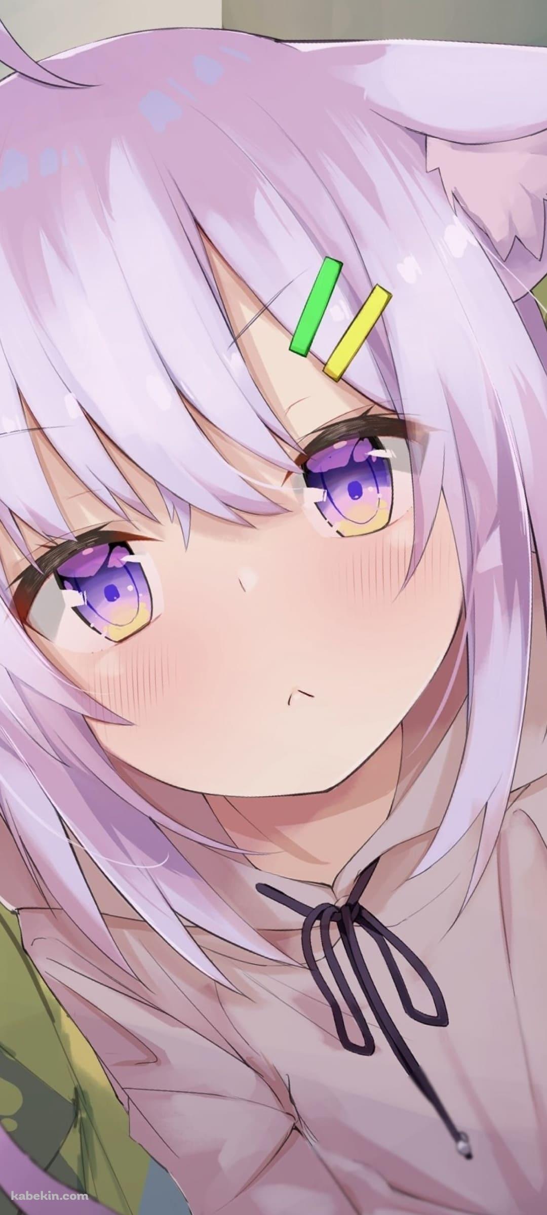 困り顔の猫又おかゆ / Vtuber / バーチャルYouTuber / ホロライブのAndroidの壁紙(1080px x 2400px) スマホ用