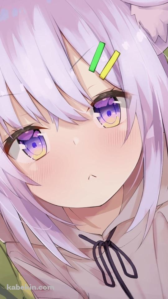 困り顔の猫又おかゆ / Vtuber / バーチャルYouTuber / ホロライブのAndroidの壁紙(540px x 960px) スマホ用