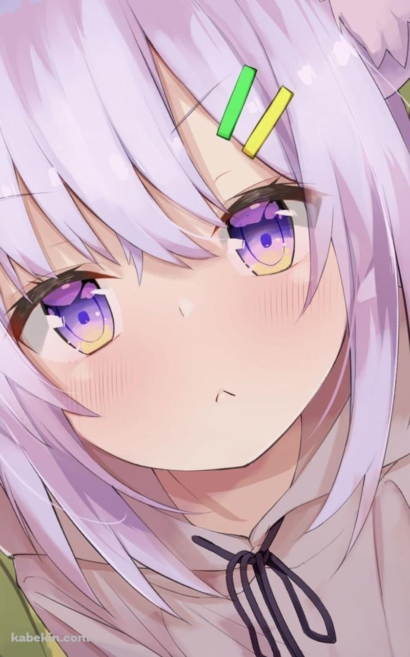 困り顔の猫又おかゆ / Vtuber / バーチャルYouTuber / ホロライブのAndroidの壁紙(800px x 1280px) スマホ用