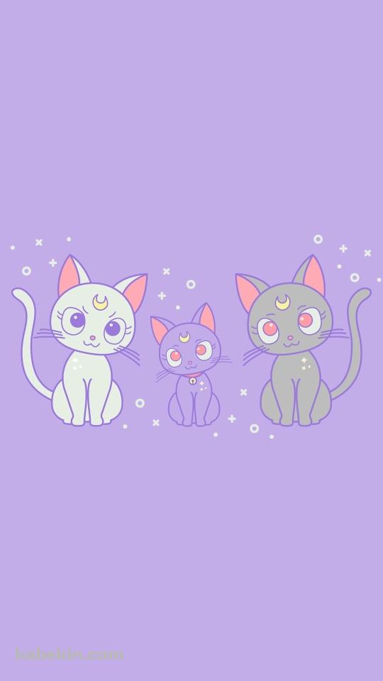 セーラームーン / ルナ / アルテミス / ダイアナ / 猫のAndroidの壁紙(540px x 960px) スマホ用