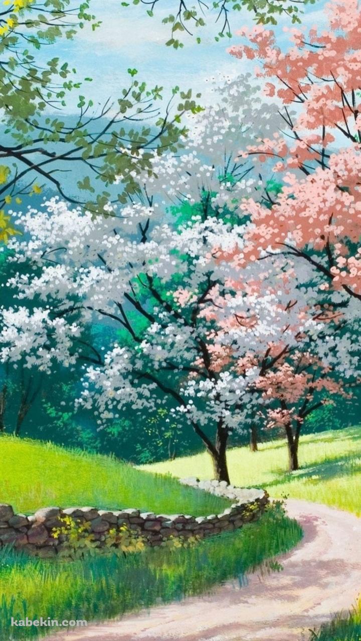 お花見 / 白・ピンクの花 / 桜 / 新緑 / 小春日和のAndroidの壁紙(720px x 1280px) スマホ用
