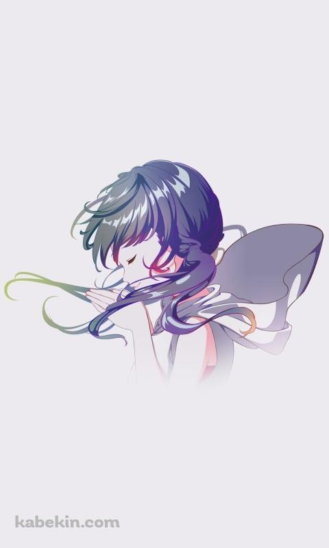 お祈りをする天野陽菜(あまの ひな) / かわいい / アニメ映画「天気の子」のAndroidの壁紙(480px x 800px) スマホ用