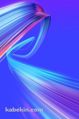 綺麗な青・紫の帯・ラインのAndroidの壁紙(320px x 480px) スマホ用