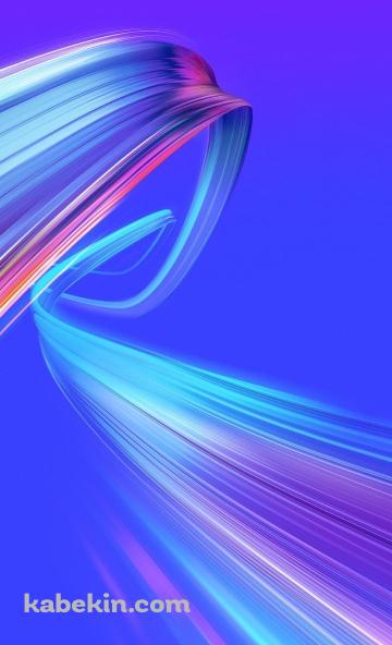 綺麗な青・紫の帯・ラインのAndroidの壁紙(360px x 592px) スマホ用