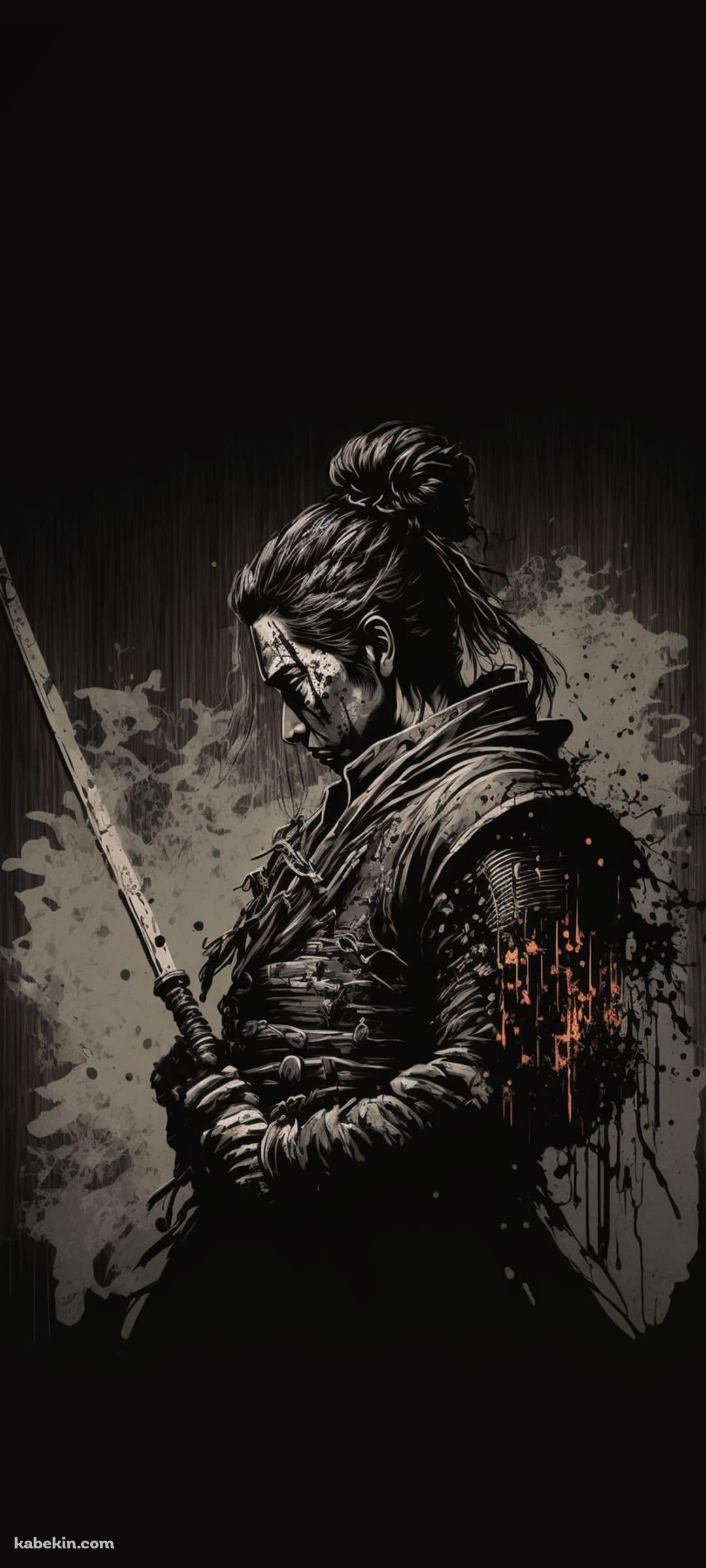黒い侍 / 武士 / かっこいい / 日本のAndroidの壁紙(1080px x 2400px) スマホ用