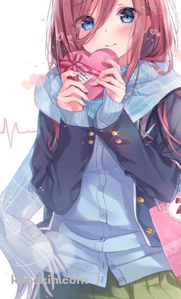 中野 三玖 / 五等分の花嫁 / バレンタイン / ファンアートのAndroidの壁紙(360px x 592px) スマホ用