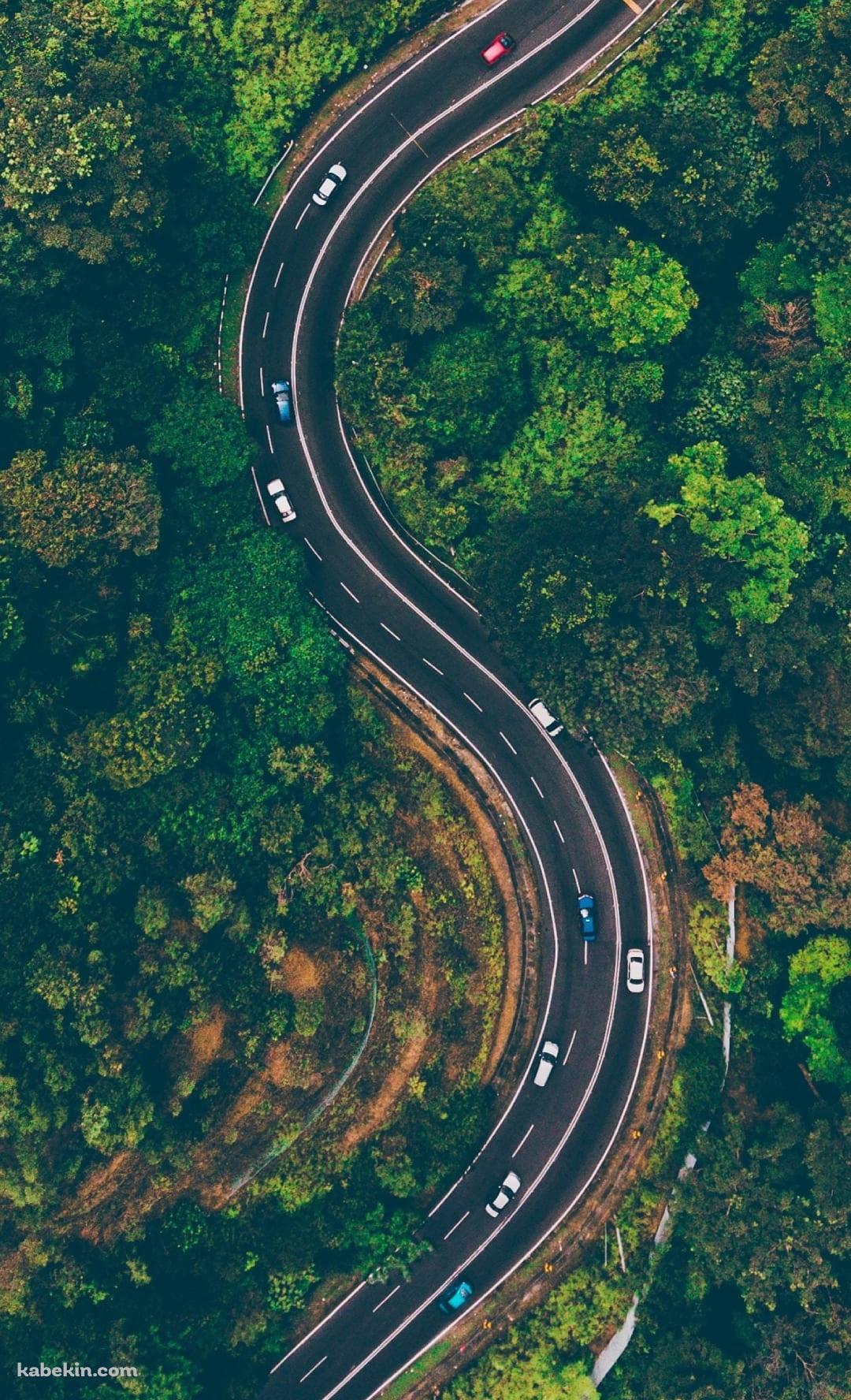 夏油高原スキー場へ続く道路 / 岩手県のAndroidの壁紙(1080px x 1776px) スマホ用