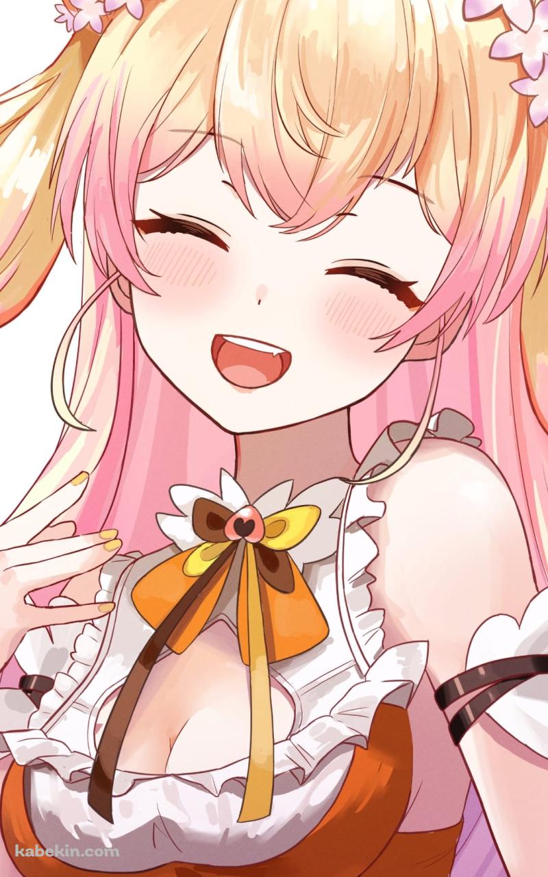 かわいい桃鈴ねね / バーチャルYouTuber / ホロライブのAndroidの壁紙(800px x 1280px) スマホ用