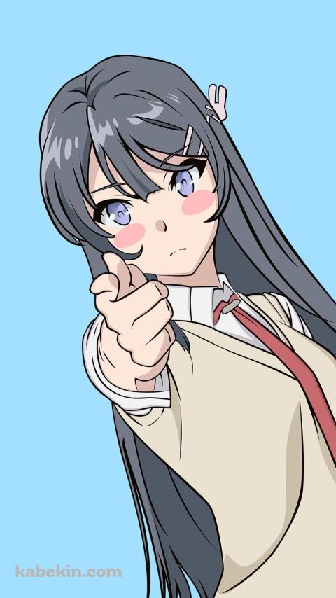 かわいい桜島麻衣 / 青春ブタ野郎はバニーガール先輩の夢を見ないのAndroidの壁紙(480px x 854px) スマホ用
