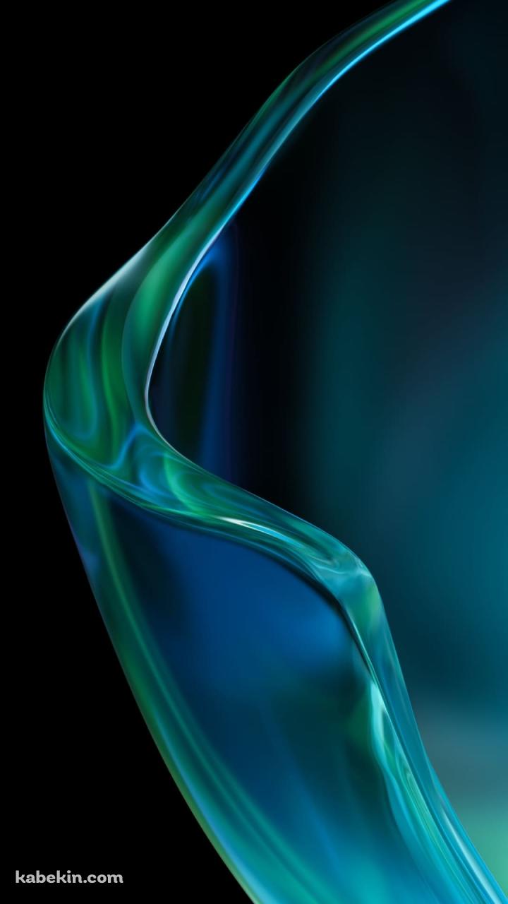 Huawei P50 / ファーウェイ / 緑の帯状のオブジェクトのAndroidの壁紙(720px x 1280px) スマホ用
