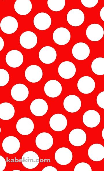 赤い水玉 / ドット柄のAndroidの壁紙(360px x 592px) スマホ用
