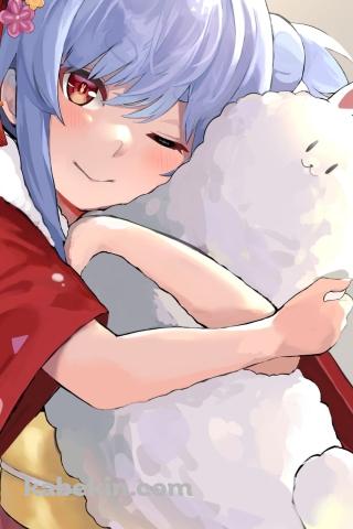 かわいい兎田ぺこら / ぺこーら / バーチャルYouTuber / ホロライブのAndroidの壁紙(320px x 480px) スマホ用