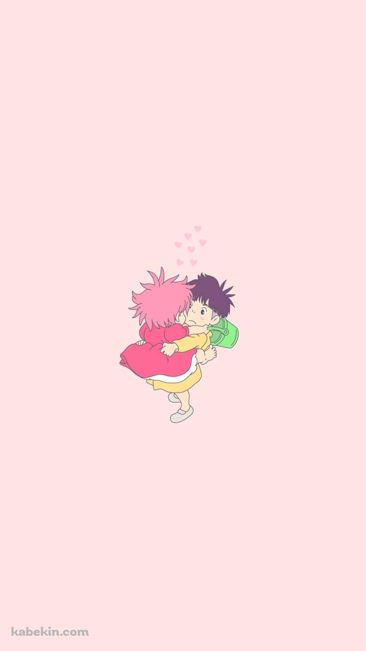 宗介に抱きつくポニョ / ジブリのAndroidの壁紙(720px x 1280px) スマホ用