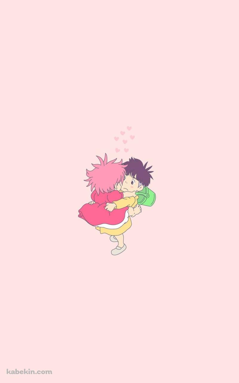 宗介に抱きつくポニョ / ジブリのAndroidの壁紙(800px x 1280px) スマホ用