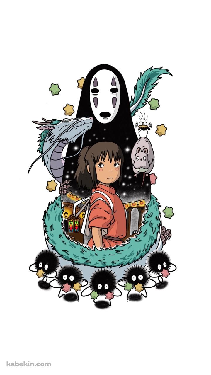 千と千尋の神隠し / ハク / 坊ネズミ / まっくろくろすけ / ススワタリ / ジブリのAndroidの壁紙(720px x 1280px) スマホ用