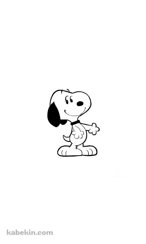 スヌーピー / Snoopy / 白 / シンプルのAndroidの壁紙(480px x 800px) スマホ用