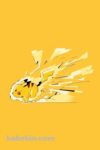 走るピカチュウ / ポケモンのAndroidの壁紙(320px x 480px) スマホ用