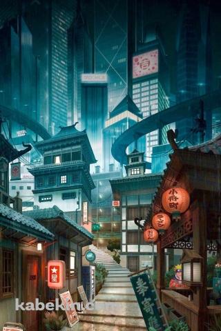 NARUTO -ナルト- / 木の葉隠れの隠れ里 / ラーメン / 一楽のAndroidの壁紙(320px x 480px) スマホ用