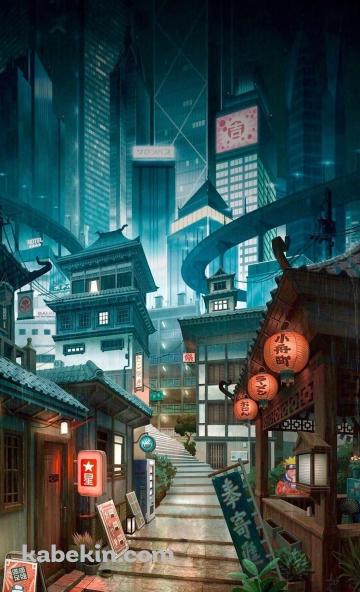 NARUTO -ナルト- / 木の葉隠れの隠れ里 / ラーメン / 一楽のAndroidの壁紙(360px x 592px) スマホ用