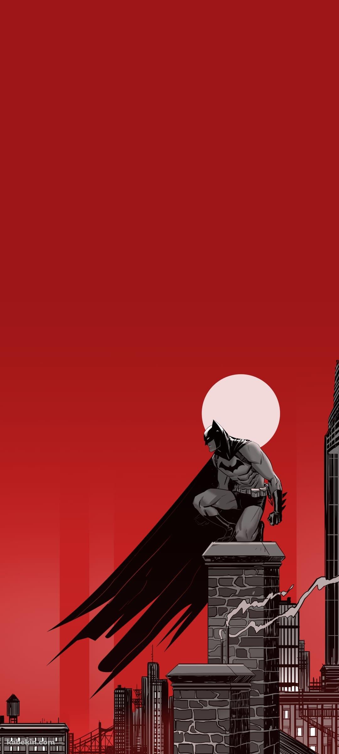かっこいいバットマン / 赤 / アメコミのAndroidの壁紙(1080px x 2400px) スマホ用