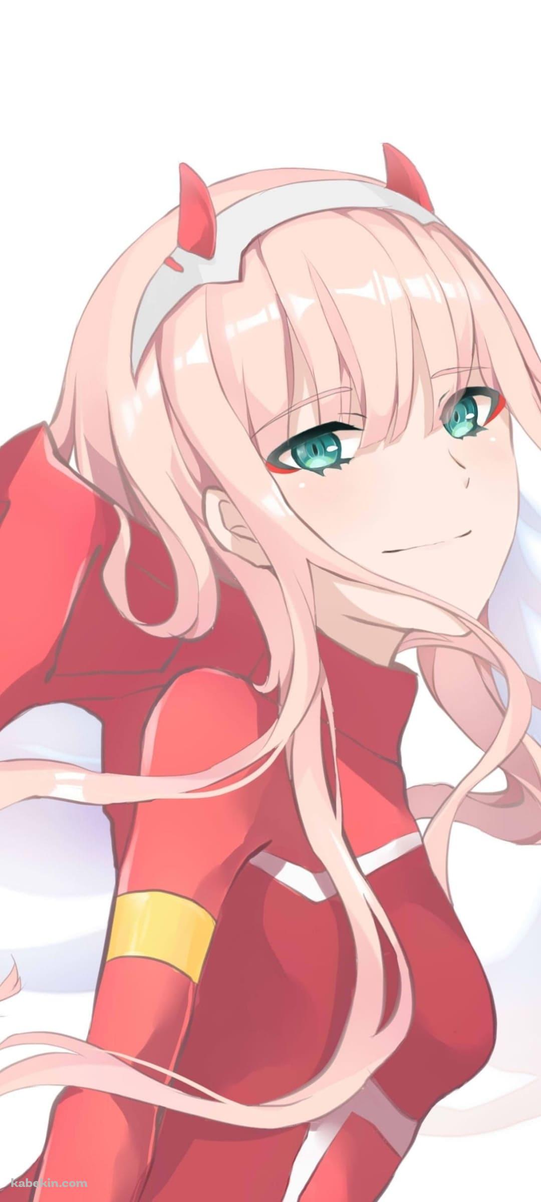 Darling In The Franxx / ダーリン・イン・ザ・フランキス / かわいいゼロツー Code:002 / ファンアートのAndroidの壁紙(1080px x 2400px) スマホ用