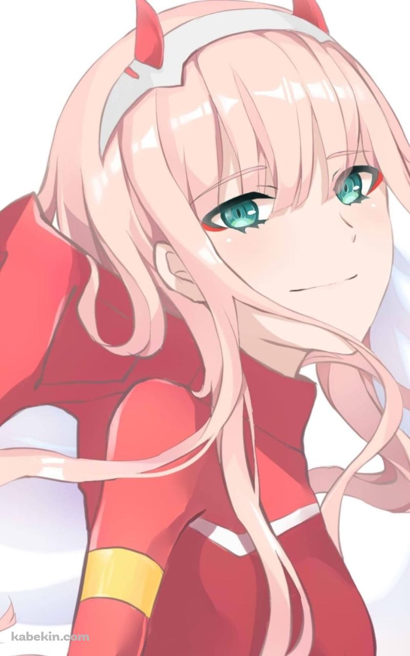 Darling In The Franxx / ダーリン・イン・ザ・フランキス / かわいいゼロツー Code:002 / ファンアートのAndroidの壁紙(800px x 1280px) スマホ用