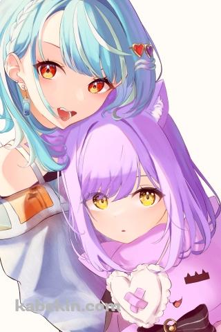 かわいい白波らむね / 紫宮 るな / ぶいすぽっ！のAndroidの壁紙(320px x 480px) スマホ用