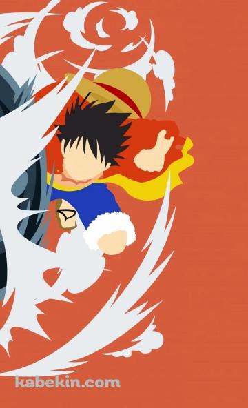 ONE PIECE / ワンピース / ルフィ / ベクター / オレンジのAndroidの壁紙(360px x 592px) スマホ用