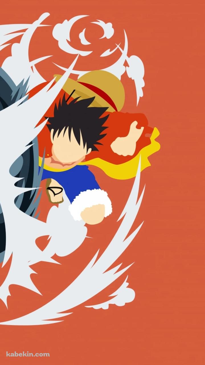 ONE PIECE / ワンピース / ルフィ / ベクター / オレンジのAndroidの壁紙(720px x 1280px) スマホ用