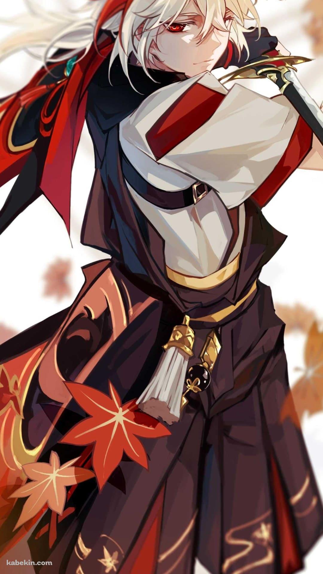 剣を構えるかっこいい楓原万葉(カズハ/かずは) / 原神インパクトのAndroidの壁紙(1080px x 1920px) スマホ用