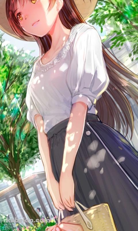 待ち合わせ中の水原千鶴 / 彼女、お借りします / ファンアート / かわいいのAndroidの壁紙(480px x 800px) スマホ用