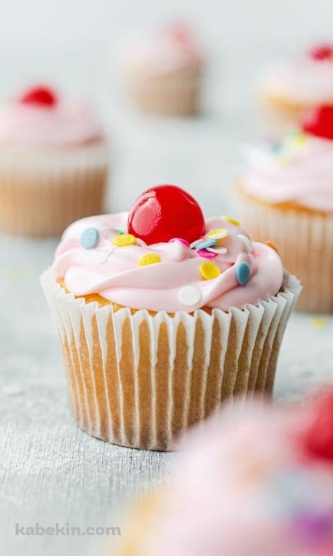 ピンクのカップケーキ / 接写のAndroidの壁紙(480px x 800px) スマホ用