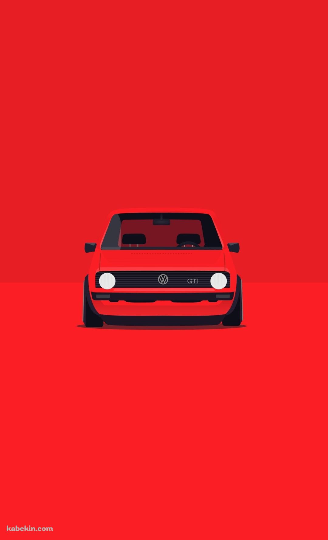 フォルクスワーゲン Golf MK1 赤のAndroidの壁紙(1080px x 1776px) スマホ用