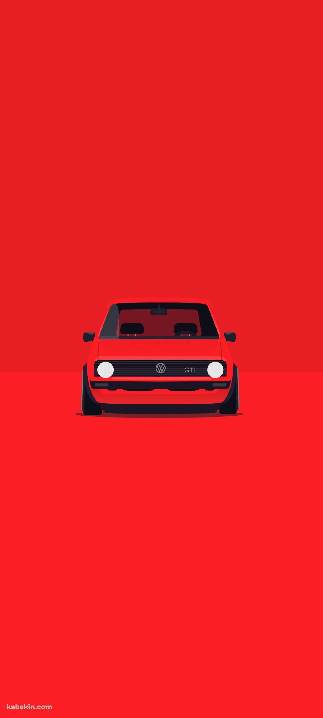 フォルクスワーゲン Golf MK1 赤のAndroidの壁紙(1080px x 2400px) スマホ用