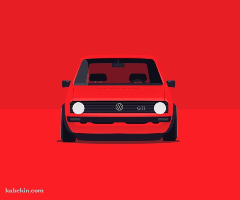 フォルクスワーゲン Golf MK1 赤のAndroidの壁紙(960px x 800px) スマホ用