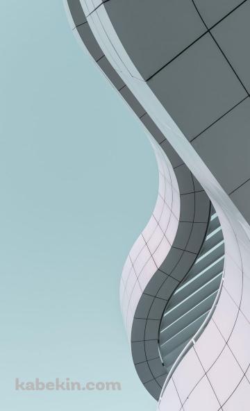 曲線 / カーブ / 白いモダンな建物のAndroidの壁紙(360px x 592px) スマホ用