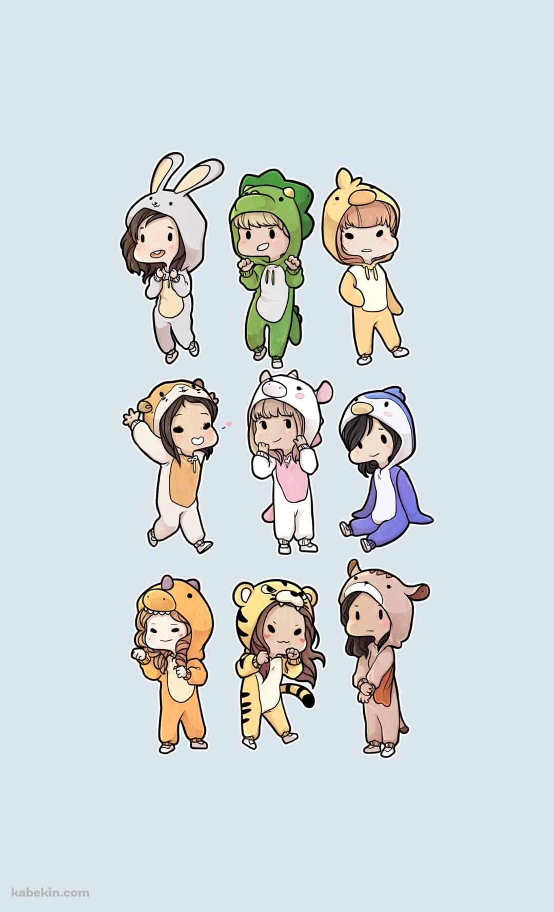 TWICE / かわいいイラストのAndroidの壁紙(1080px x 1776px) スマホ用