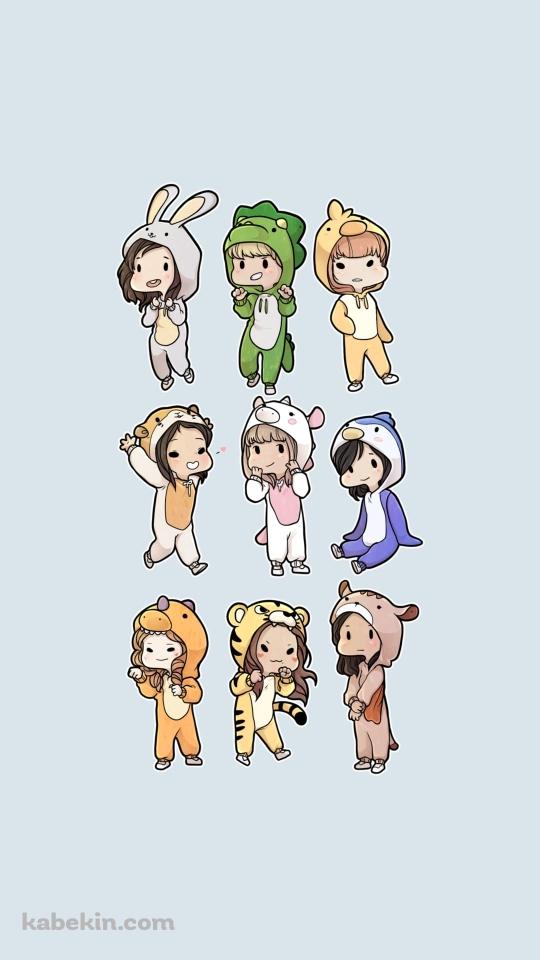 TWICE / かわいいイラストのAndroidの壁紙(540px x 960px) スマホ用