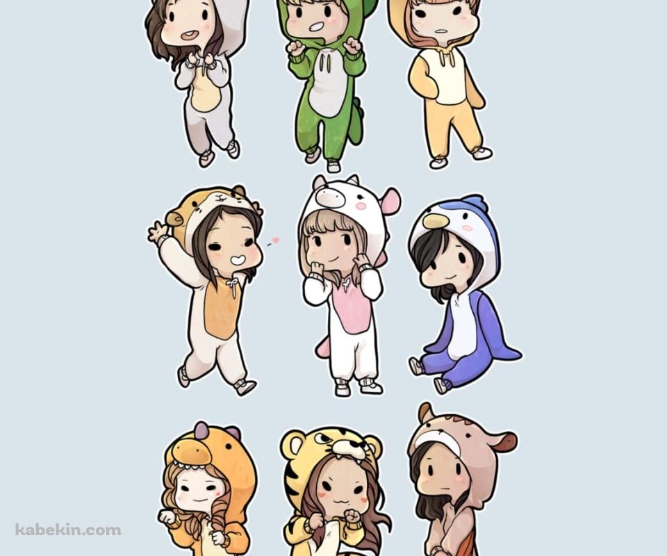 TWICE / かわいいイラストのAndroidの壁紙(960px x 800px) スマホ用