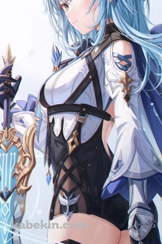かわいいエウルア / Eula / 原神 / GenshinのAndroidの壁紙(320px x 480px) スマホ用