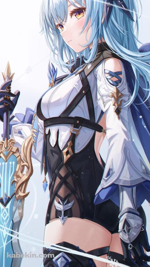 かわいいエウルア / Eula / 原神 / GenshinのAndroidの壁紙(480px x 854px) スマホ用