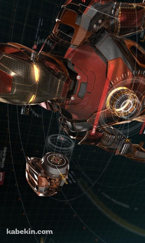 めちゃくちゃかっこいいアイアンマン / Super Cool Iron ManのAndroidの壁紙(480px x 800px) スマホ用