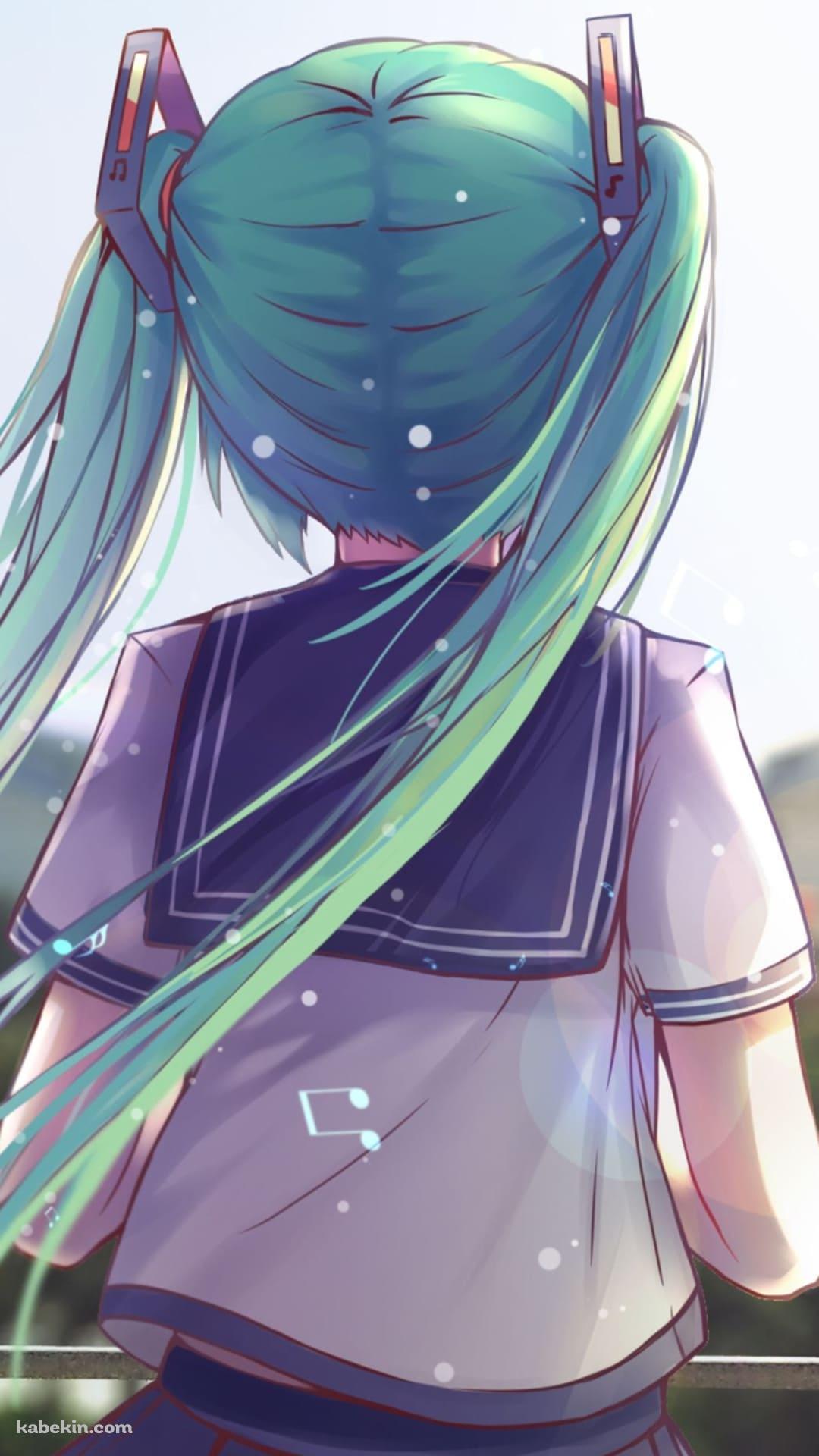 セーラー服 / 初音ミク / 後ろ姿のAndroidの壁紙(1080px x 1920px) スマホ用