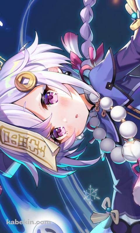七七(ナナ) / かわいい / qiqi / 法鈴座 / 原神のAndroidの壁紙(480px x 800px) スマホ用
