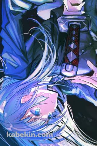 抜刀する三輪 霞(みわ かすみ) / シン・陰流 / 貧乏 / 呪術廻戦のAndroidの壁紙(320px x 480px) スマホ用