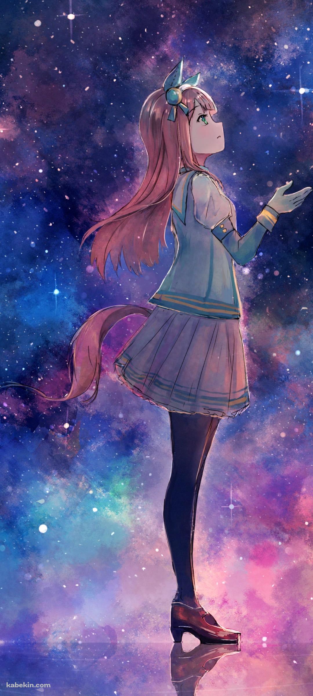 銀河とサイレンススズカ / ウマ娘 / ファンアートのAndroidの壁紙(1080px x 2400px) スマホ用