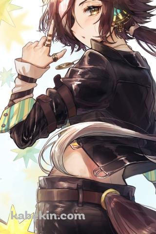 かっこいいウォッカ / 後ろ姿 / ウマ娘 / ファンアートのAndroidの壁紙(320px x 480px) スマホ用
