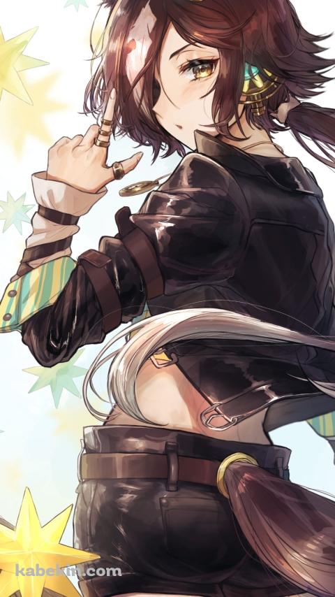 かっこいいウォッカ / 後ろ姿 / ウマ娘 / ファンアートのAndroidの壁紙(480px x 854px) スマホ用