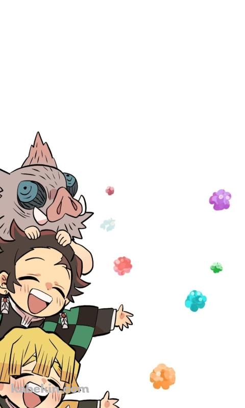 かわいい鬼滅の刃 / 竈門炭治郎 / 我妻善逸 / 嘴平伊之助 / ファンアート / イラストのAndroidの壁紙(480px x 800px) スマホ用
